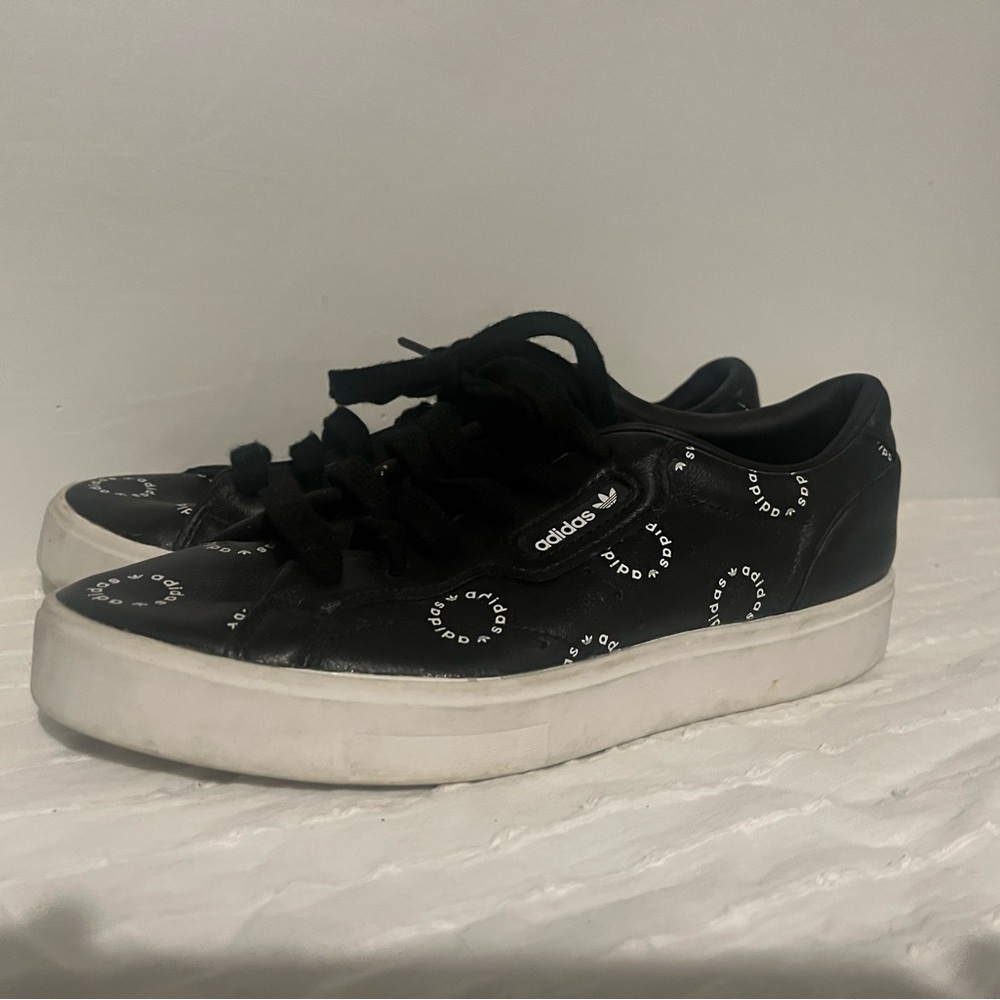 Adidas Women's Black and White Sneakers